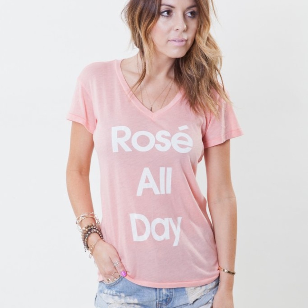 Wildfox Rosè all day shirt. Fits XS-S super soft